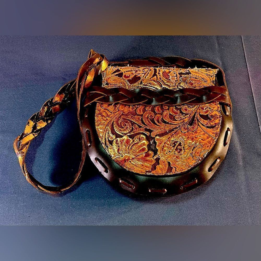 Brown Leather Saddle Bag 